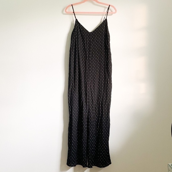 Lulus Charming Ways Black White Polka Dot Culotte Jumpsuit Small - Picture 8 of 15